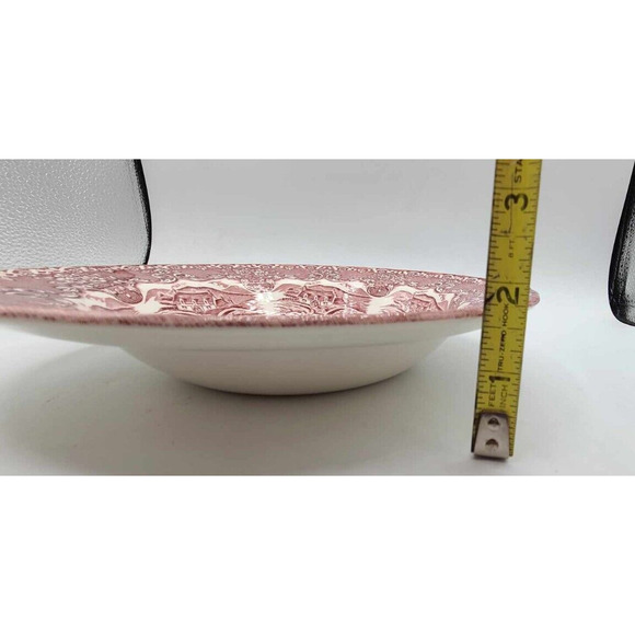 Vintage Grindley Staffordshire Set of 5 Soup Bowls 9" English Country Red - Picture 5 of 10